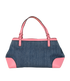 Denim Craft Tote Bag, &pound;495, Handbags, Blue/Pink, Canvas/Leather, Back view
